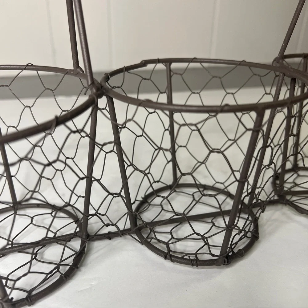 Vintage Wireware 3 Caddy Or Condiments Holder With Handle - Picture 4 of 8